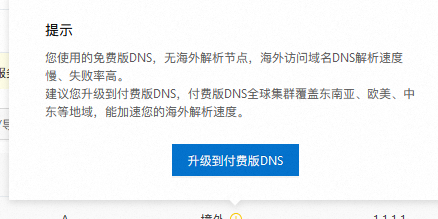阿里云免费DNS不再支持海外解析 将影响海外访问网站插图 阿里云免费DNS不再支持海外解析 将影响海外访问网站插图